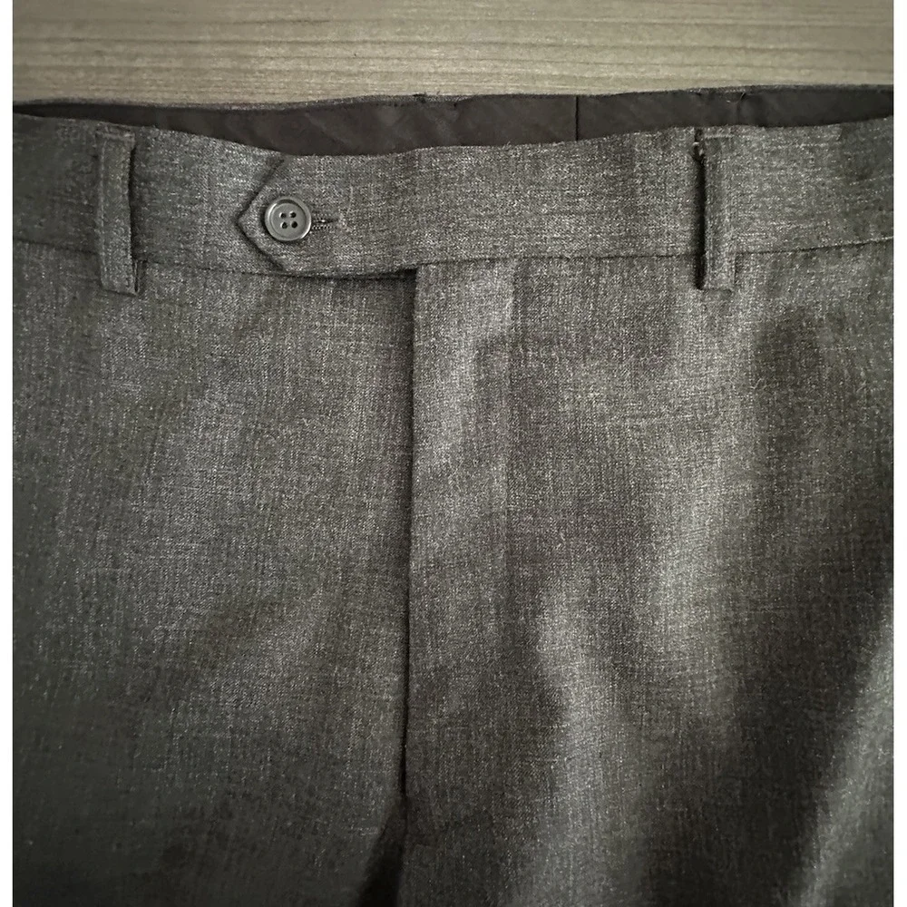 Bertolini‎ B66051 Gray Wool Silk Blend Dress Pants Mens 41x30 Tailored